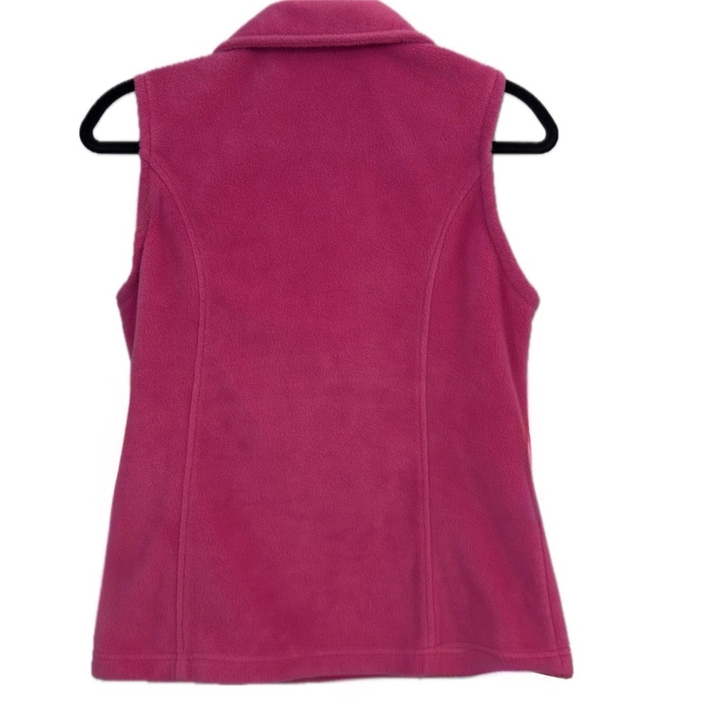 Columbia Benton Springs Fleece Vest Jacket Full Zip Sz Small Pink Bust 36.75” - Picture 7 of 8